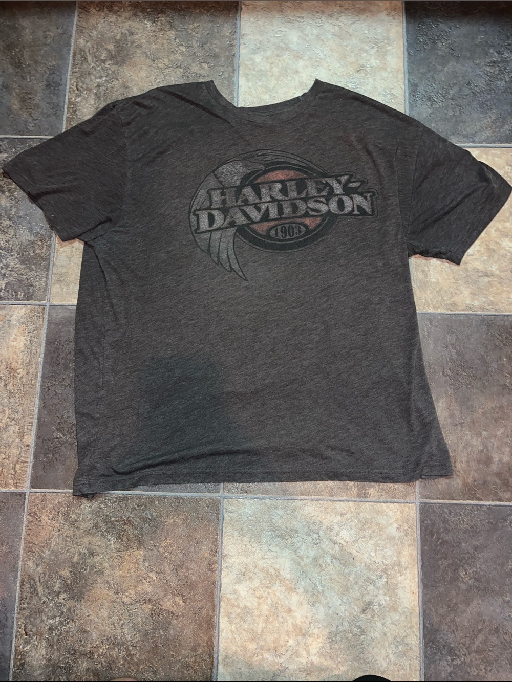 Harley-Davidson Dark Charcoal Logo Short Sleeve Tee